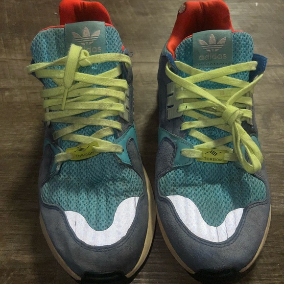 ADIDAS TORSION LIMITED EDITION MENS SIZE 10 CYAN SHOES - Picture 2 of 8